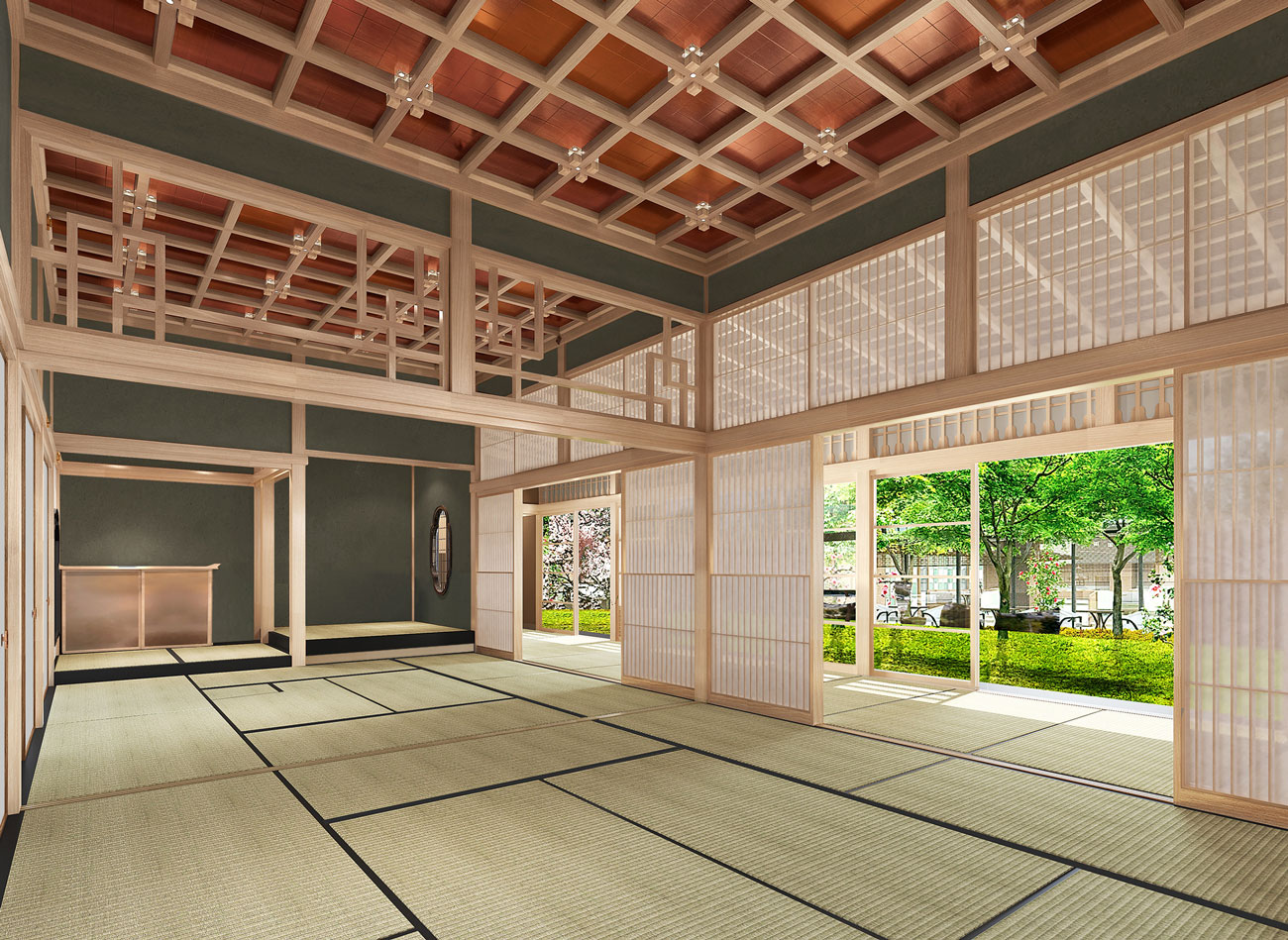 三井総領家の邸宅の一部を総檜造りで再現した「四季の間」イメージ