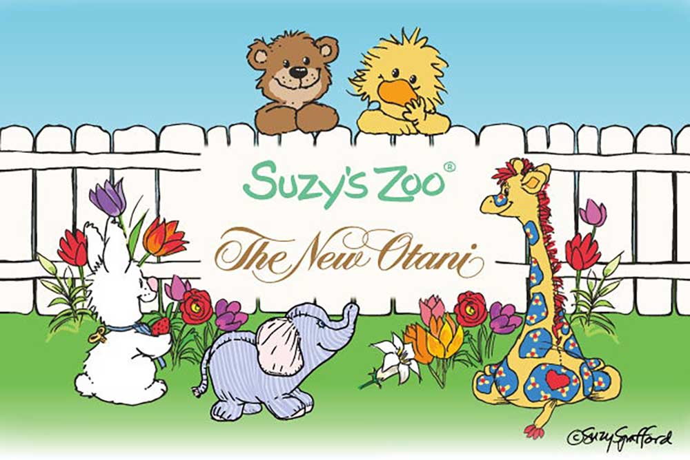「Suzy‘s Zoo（スージー・ズー）」とホテルニューオータニのコラボを記念したイラスト