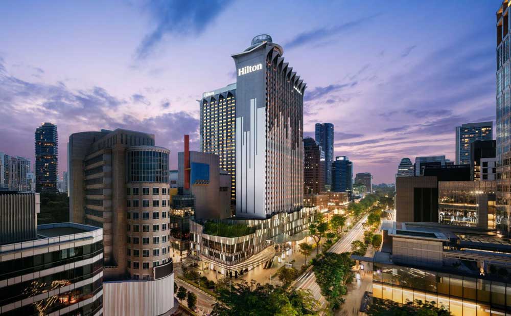 ヒルトン・シンガポール・オーチャード（イメージ）。1080室を有するアジア太平洋地域最大のヒルトンホテル