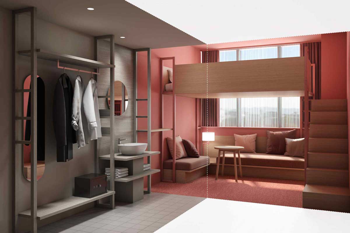 toggle hotel suidobashi 20㎡・3 名定員のLoft Room