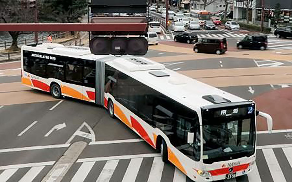 和歌山市×南海電気鉄道（株） 和歌山で連節バス走行実験 市と南海電鉄、ＩＲ誘致見据え