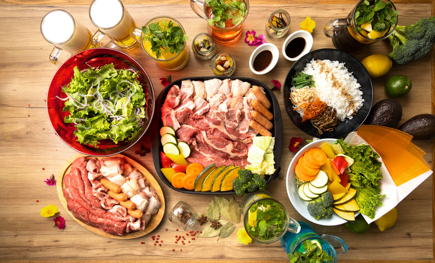 お一人様BBQプランのお客さまにはスタンダードプランが500円ディスカウントされる特典がある