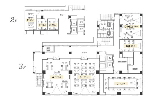 「MEETING SPACE AP東新宿」フロア平面図