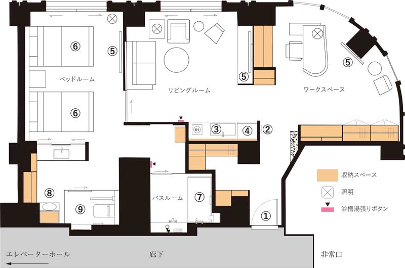 「新江戸レジデンススイート」平面図