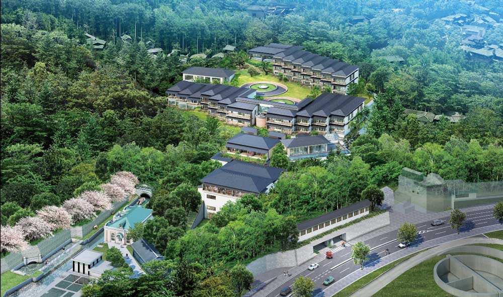 （株）強羅花壇 「旧九条山浄水場跡地活用プロジェクト」、26年春に宿泊施設開業予定