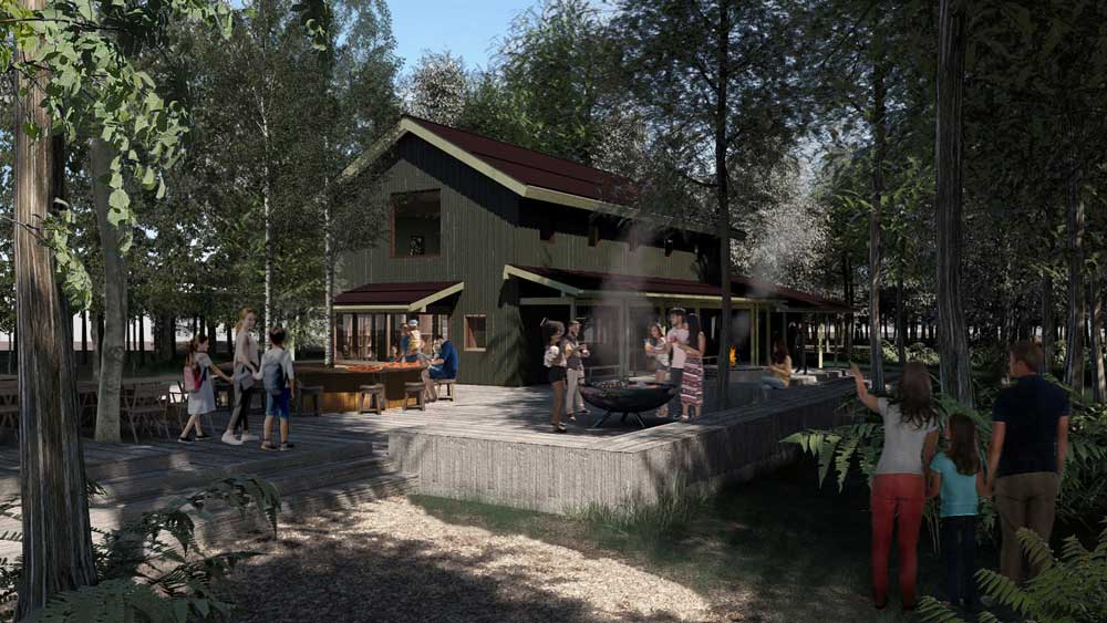 （株）トランジットジェネラルオフィス　初の直営キャンプ場「FOLK WOOD VILLAGE」を2022年秋に山梨県北杜市小淵沢にオープン