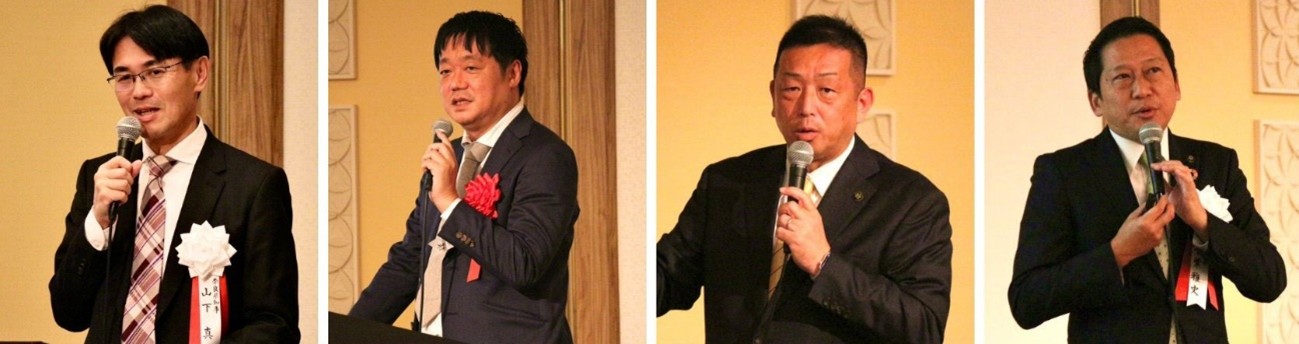 奈良県 知事 山下真 氏　公共投資顧問(株) 長岡努 氏　橿原市長 亀田忠彦 氏　生駒市長 小紫雅史 氏