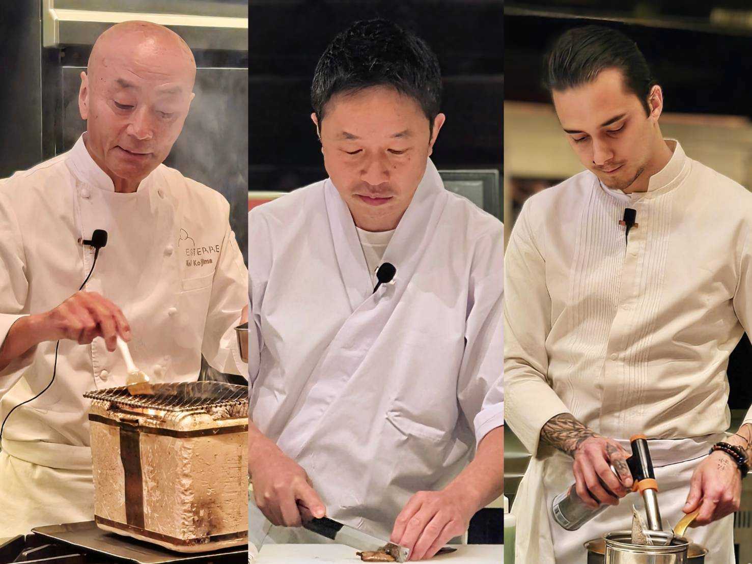 登壇のシェフたちによる、プレゼンの様子