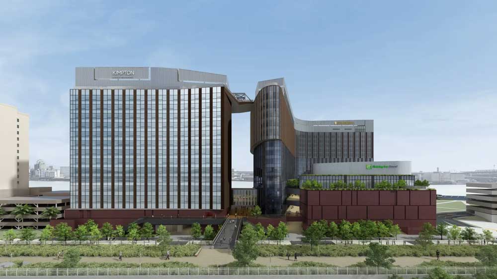 ユニバーサル・スタジオ・ジャパン側 外観パース（画像提供：合同会社桜島開発）