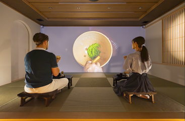 デジタルを駆使した茶道体験