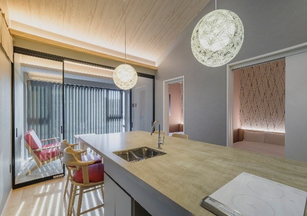 南棟202室（6名定員）はインナーテラス付き