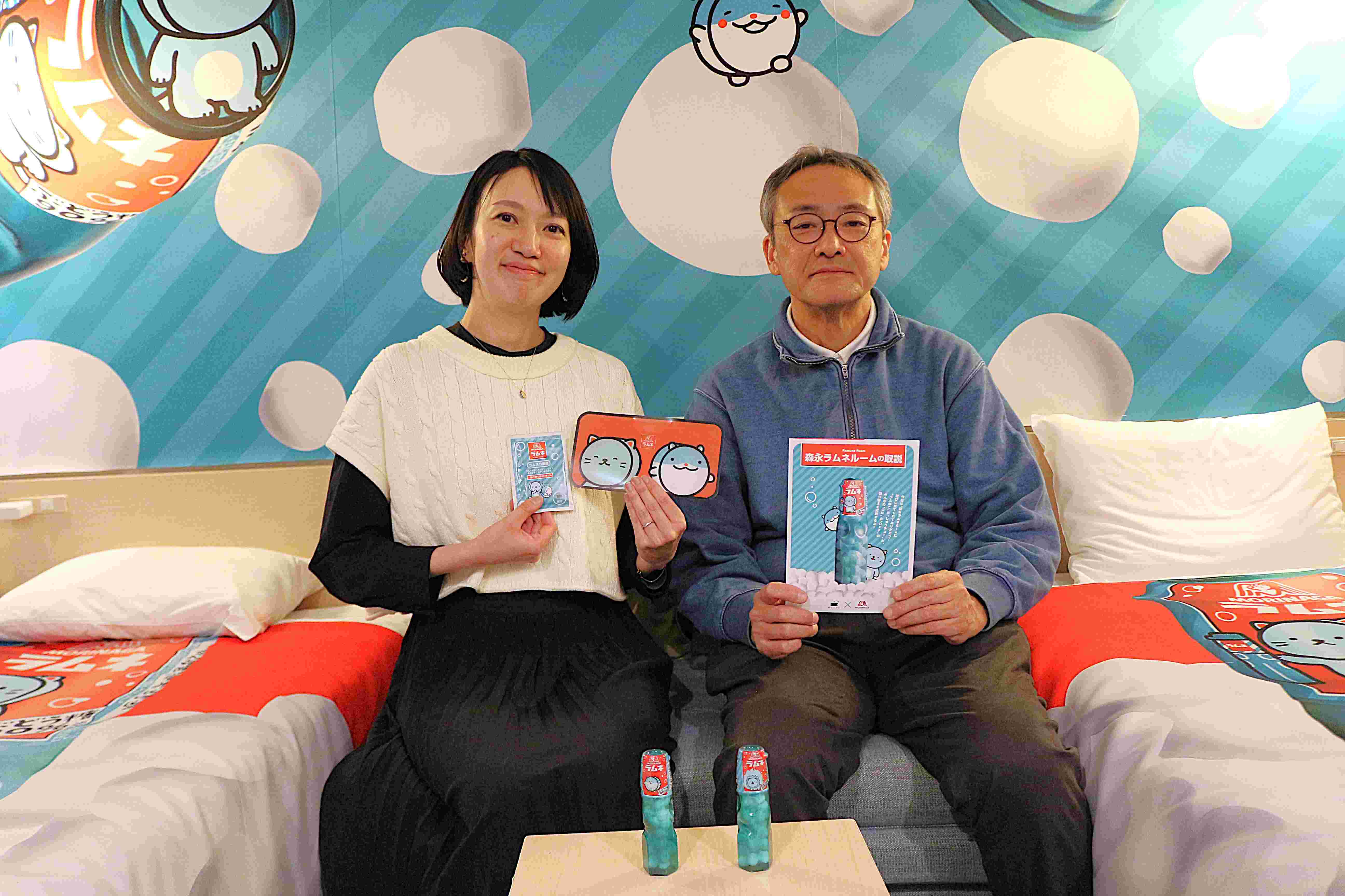 写真：左より、森永製菓株式会社　新規事業開発部 佐々木 春氏 ,西邑 光弘氏