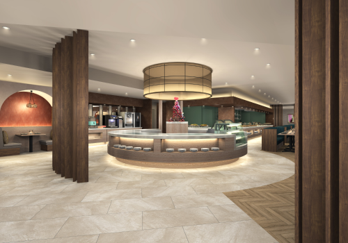 入口正面にデザートコーナーを新設し、フォトジェニックなデザートをラインナップ