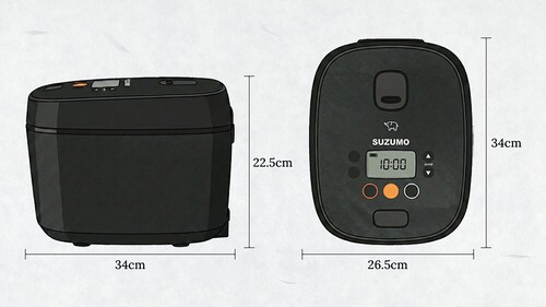 1升炊きを複数行う運用を想定。70〜120席規模のレストランでは2～4台の導入により、ピークタイムに合わせたタイムリーな提供を実現